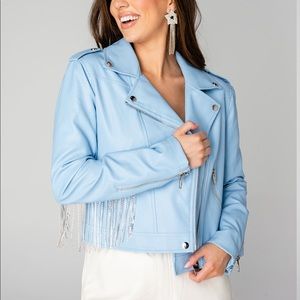 Buddy Love baby blue leather jacket